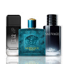 Combo de 3 Perfumes - Versace Eros + Sauvage Dior + 212 Vip Black