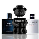 Combo de 3 Perfumes - Moschino Toy Boy + Chanel Allure Homme Sport + Bleu de Chanel